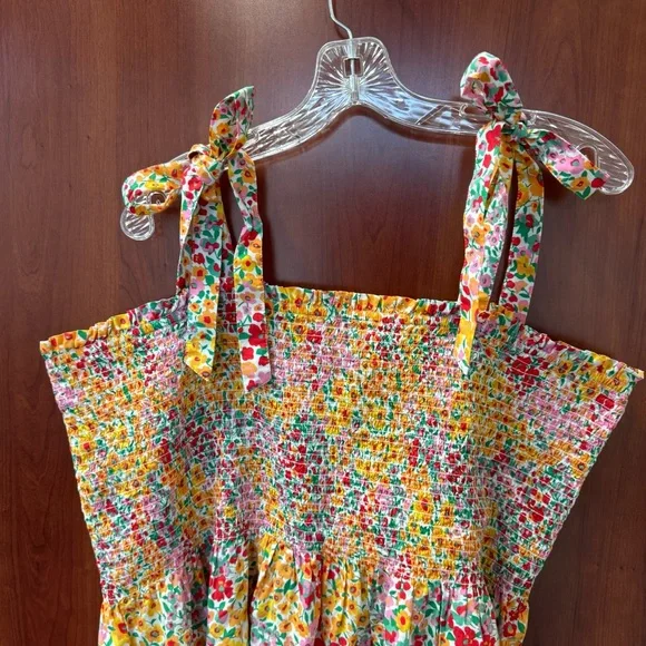 J. Crew  Top Dainty Floral Print Cotton Size 2X Peplum Elastic Body  Adjustable - Picture 6 of 13